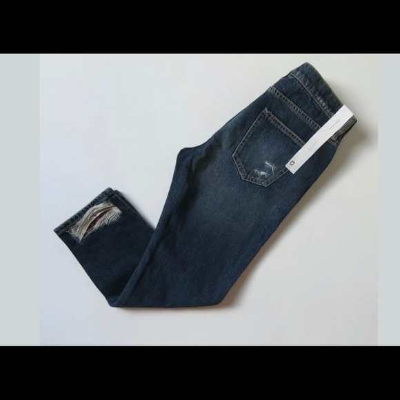 NWT Current Elliott Fling Plaid Patch Boyfriend Jean SZ 32 - Picture 5 of 8